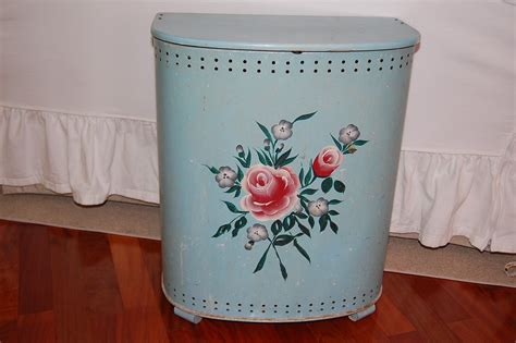 Vintage Metal Laundry Bin 